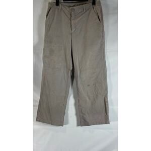 PATAGONIA Women's Tan Mid-Rise Straight-Leg Roll-Tab Cuff Pants SZ 8
